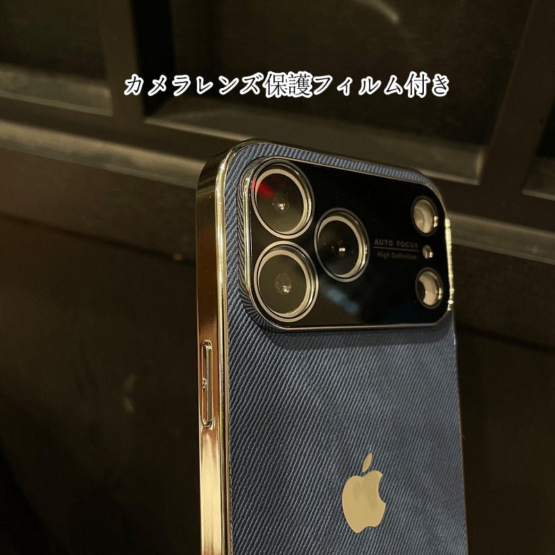 FM146] iPhone17プロ マックス ケース デニム スマホケース メンズ