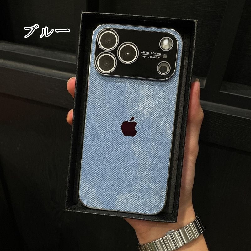 FM146] iPhone17プロ マックス ケース デニム スマホケース メンズ
