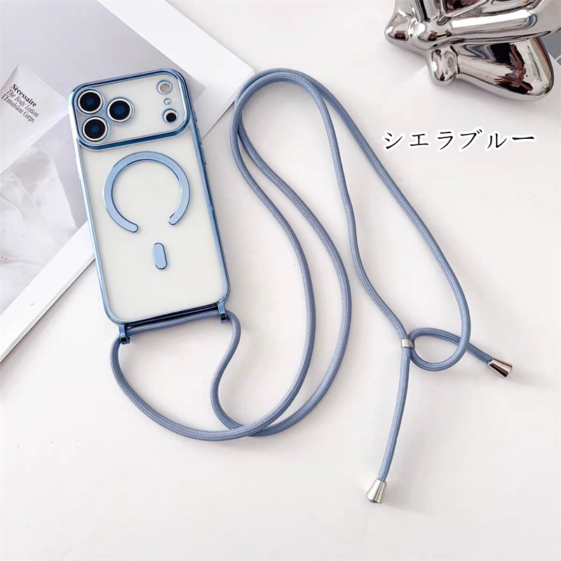 FM147] magsafe対応 iphone air ケース 薄い スマホショルダー ip