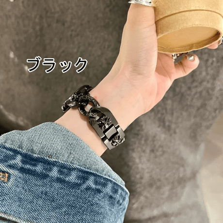 [FM030] アップル ウォッチ series 10 バンド チェーン apple watch ブレスレット かっこいい