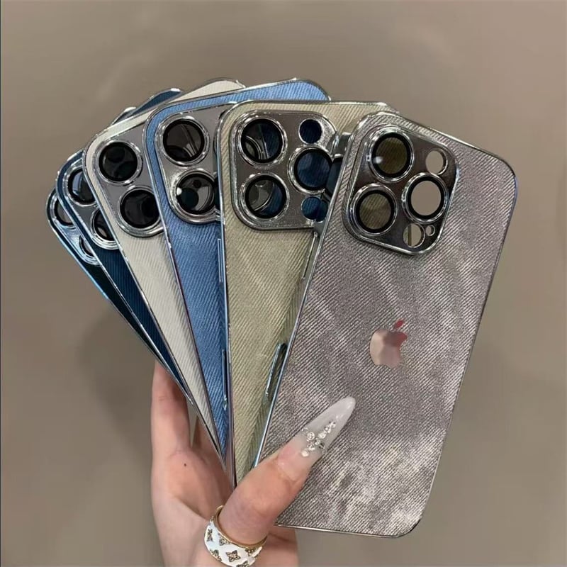FM146] iPhone17プロ マックス ケース デニム スマホケース メンズ