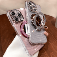 [FM024] ラメ入り iphone ケース ミラー iphone16/16pro ケース カメラ保護 iPhone 15/14pro ケース キラキラ かわいい