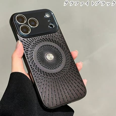 [FM194] iphone17 プロ ケース 通気 放熱 iphone 16 pro max ケース magsafe 携帯 ケース 涼感