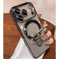 [FM001] magsafe対応 iphone17/17e ケース クリア リング 付き iphone16 プラス ケース 透明 可愛い iPhone15 ソフト