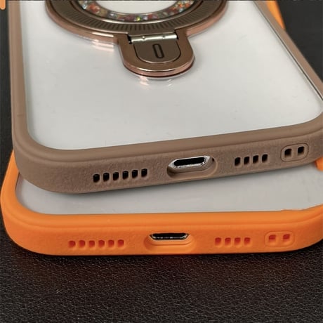 [FM094] iphone17/17pro ケース クリア magsafe対応 iPhone16/15ケース スタンド付き グリッター スマホケース おしゃれ