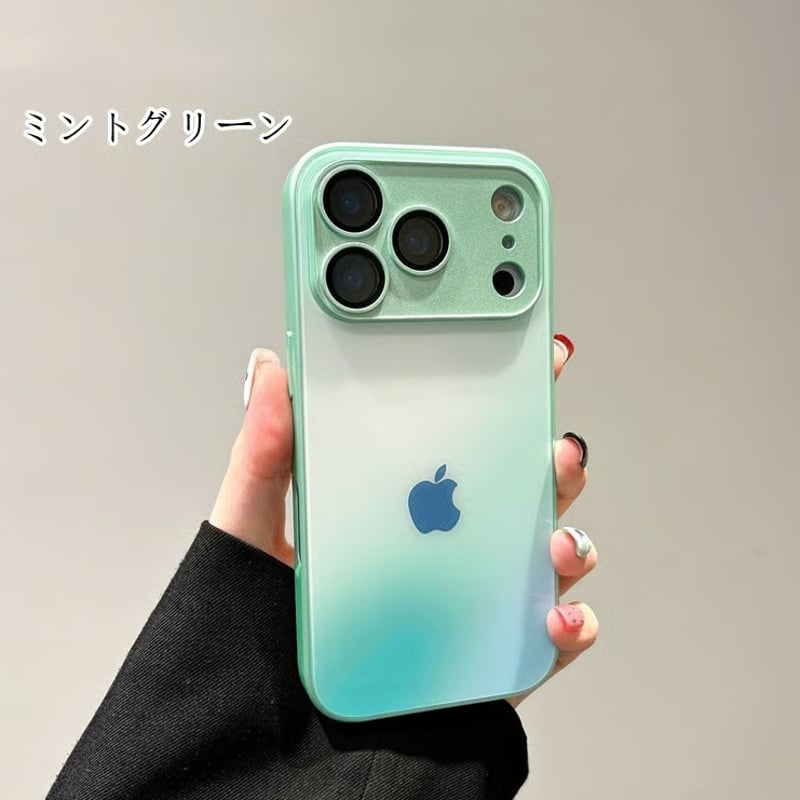FM090] グラデーションカラー iphone17pro max 液体ガラス ケース キラ