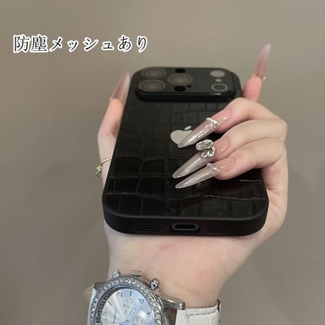 [FM152] クロコダイル柄 高級 iPhone air ケース iPhone17 Pro Max ケース メンズ おしゃれ アイフォン 16pro max カバー レザー カメラ保護