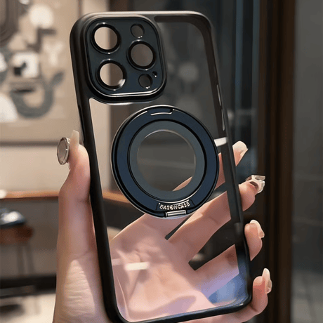 [FM067] マグセーフケース iphone16 pro ケース クリアケース スタンド付き カメラ保護 iphone ケース 人気