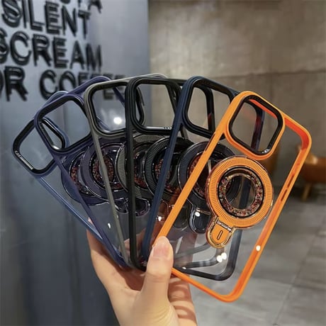 [FM094] iphone17/17pro ケース クリア magsafe対応 iPhone16/15ケース スタンド付き グリッター スマホケース おしゃれ