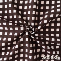 【A003】ブラウンのチェック柄テキスタイル【ハンドブロックプリント】インド生地《50㎝単位》
