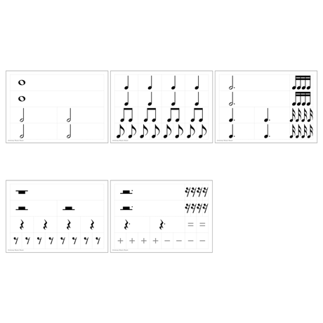 ①フランス　アンティーク　音符　練習用カード　レア 楽天市場】色音符カード ヘ音記号 No-3-77-21 くおん 音手箱