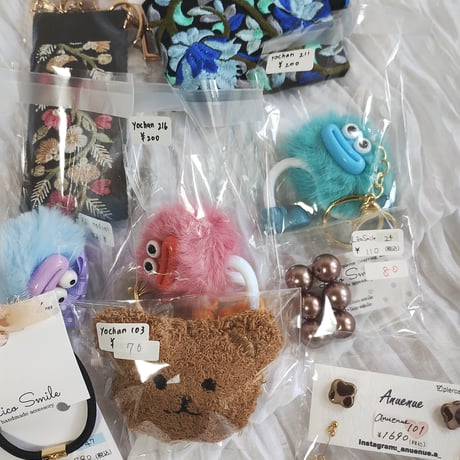 Moco garden様 ポーチ ヘアゴム アクセサリー キーホルダー