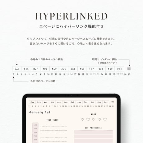 デジタルプランナー┊︎6色セット┊︎スケジュール管理┊︎ToDoリスト┊︎リンク付き