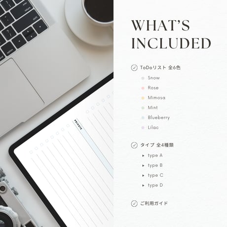 ToDoリスト┊︎6色&4種類セット┊︎タスク管理┊︎やることリスト