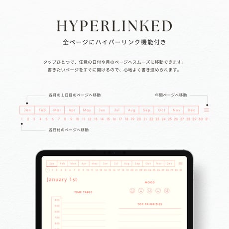 デジタルプランナー┊︎6色セット┊︎スケジュール管理┊︎ToDoリスト┊︎リンク付き