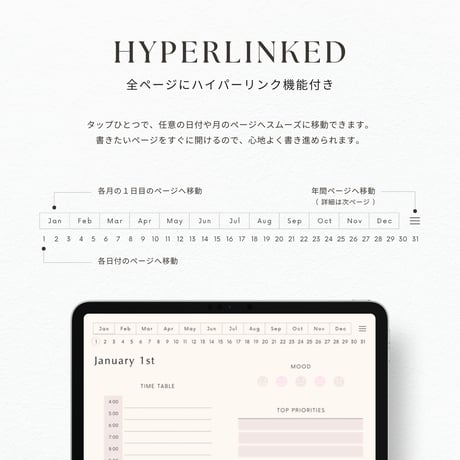 デジタルプランナー┊︎6色セット┊︎スケジュール管理┊︎ToDoリスト┊︎リンク付き