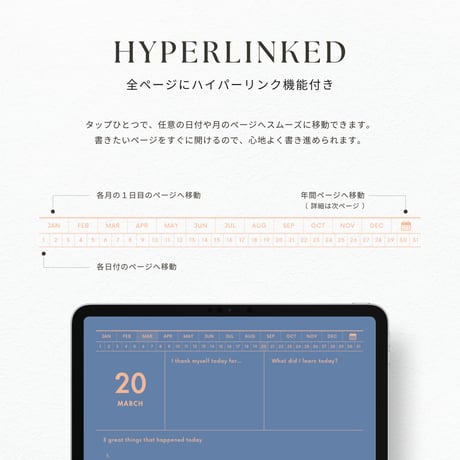 ナイトジャーナル┊︎6色セット┊︎感謝日記┊︎セルフケア┊︎リンク付き