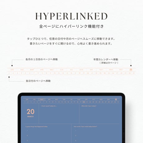 ナイトジャーナル┊︎6色セット┊︎感謝日記┊︎セルフケア┊︎リンク付き
