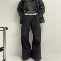 Super wide denim pants
