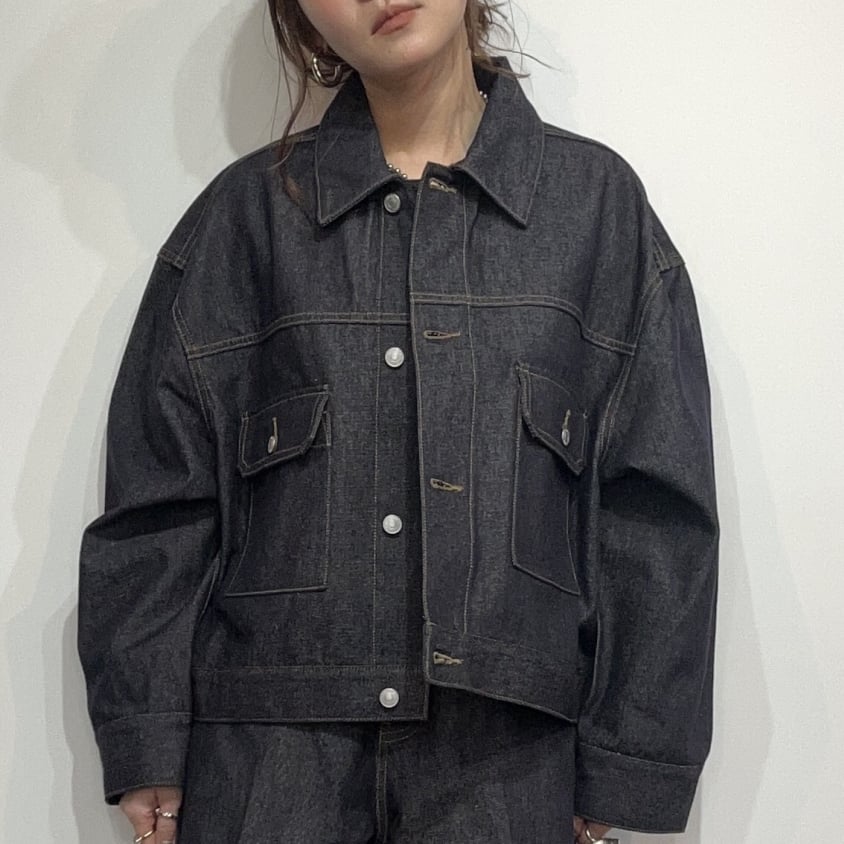 デニムライクショートジャケット　エイミー デニムジャケット/Gジャン | eimy istoire（エイミー