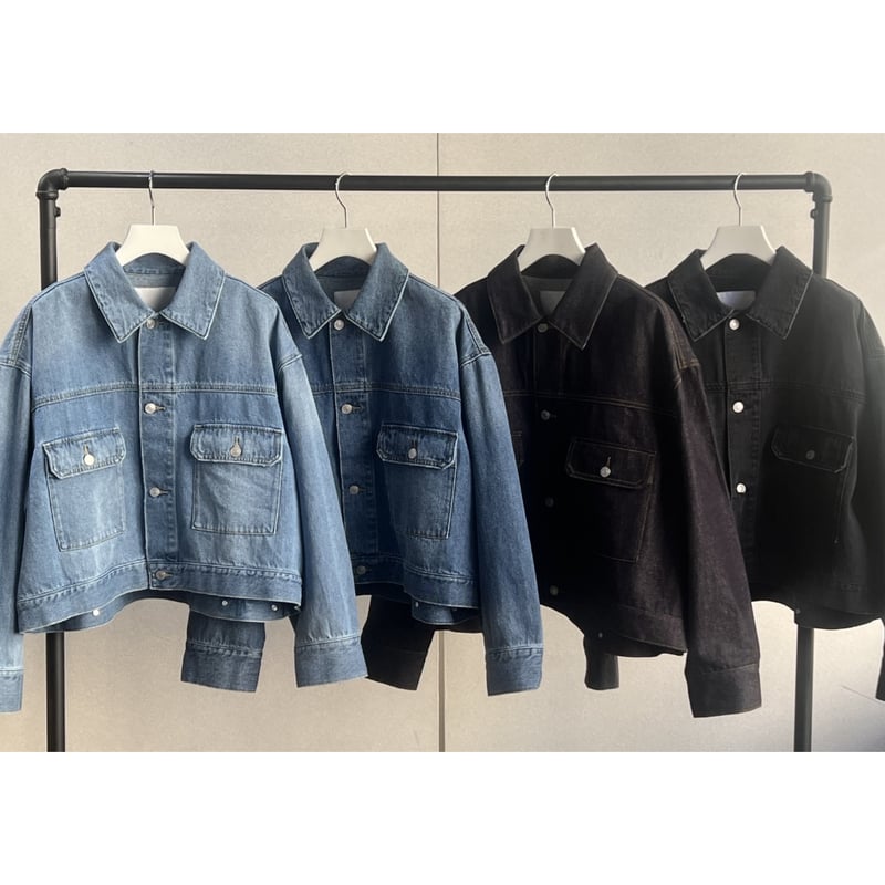 acka denim short jacket デニムショートジャケット denim short jacket – Acka online store