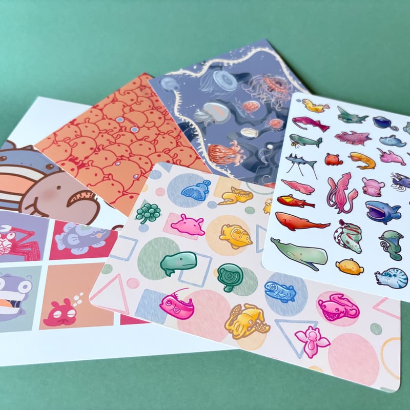 グッズイラストポストカード(全6種) | やまさんげ本舗深海支店