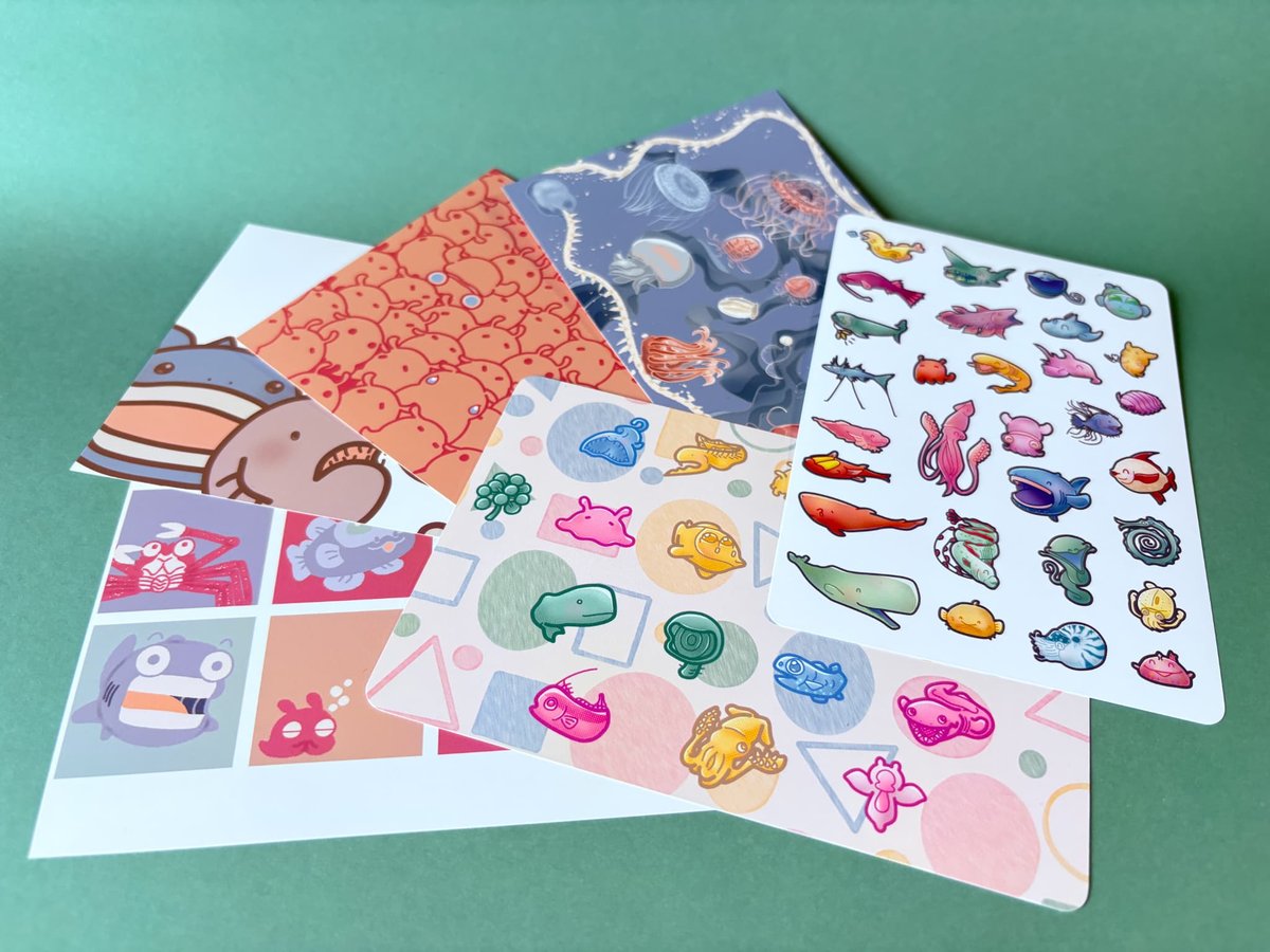 【専用】手描きイラスト ポストカード グッズイラストポストカード(全6種) | やまさんげ本舗深海支店