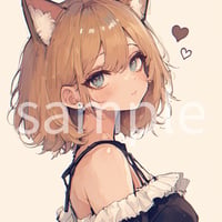 SNSアイコン「猫耳×女の子①」（１点限り）