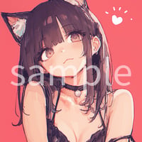 SNSアイコン「猫耳×女の子③」（１点限り）