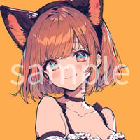 SNSアイコン「猫耳×女の子⑤」（１点限り）
