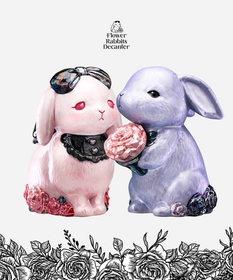 Flower Rabbits Decanter　フラワーラビッツデキャンタ Flower Rabbits Decanter [PAIR] | Flower Rabbits