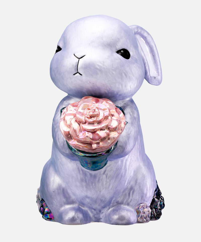 完売品　フラワーラビッツ　デキャンタ　ピアス　ポアラー・箱付　未開封　ブランデー Flower Rabbits Decanter フラワーラビッツデキャンタ