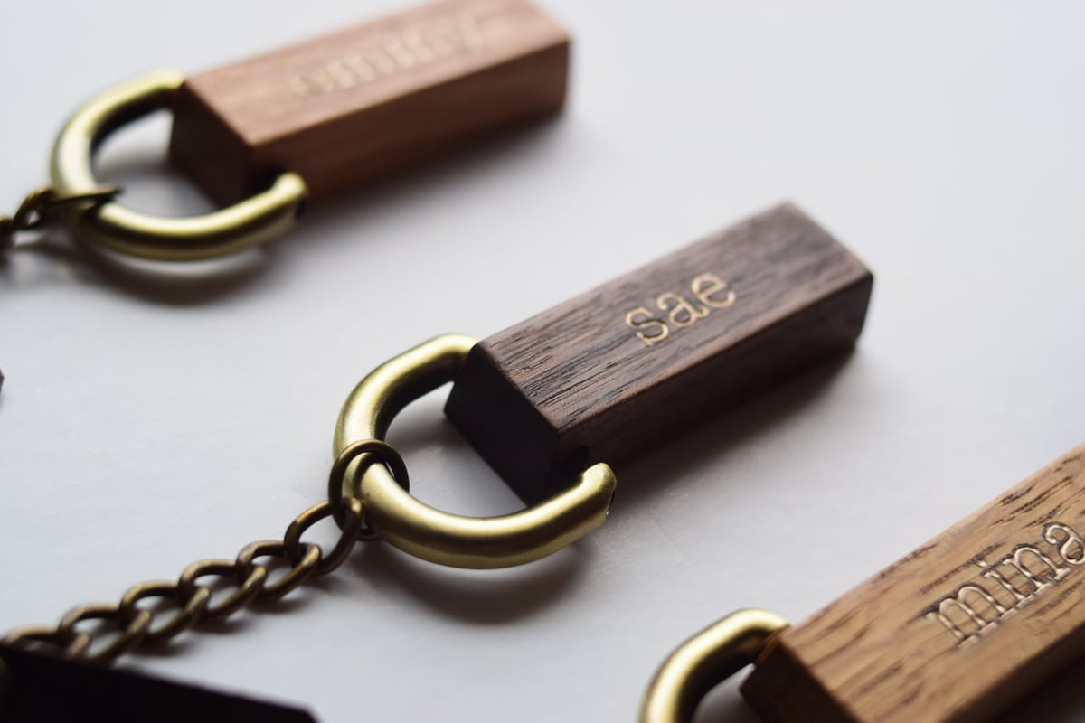 TEAROSE＊ オーダーメイド木製キーホルダー♫ 木製 キーホルダー choko | 凛頃