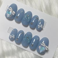 うるうるバレエコアネイル♥(ブルー)