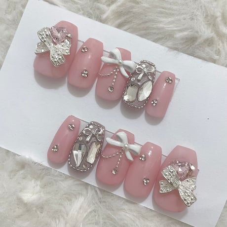 ピンクバレエコアネイル♥