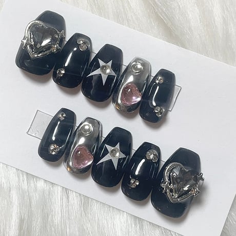 ブラックY2Kネイル♥