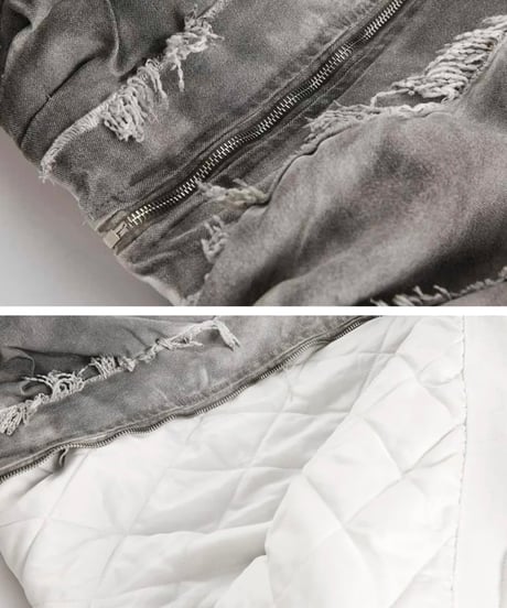 FEIDO BURST Vintage Damaged Jacket