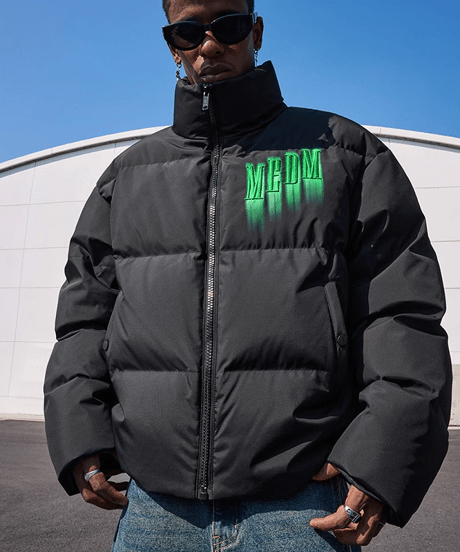 MEDM Spray graffiti down jacket