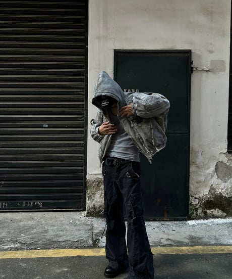 FEIDO BURST Vintage Damaged Jacket