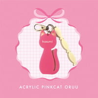 ＜acryic keyring＞ピンク猫