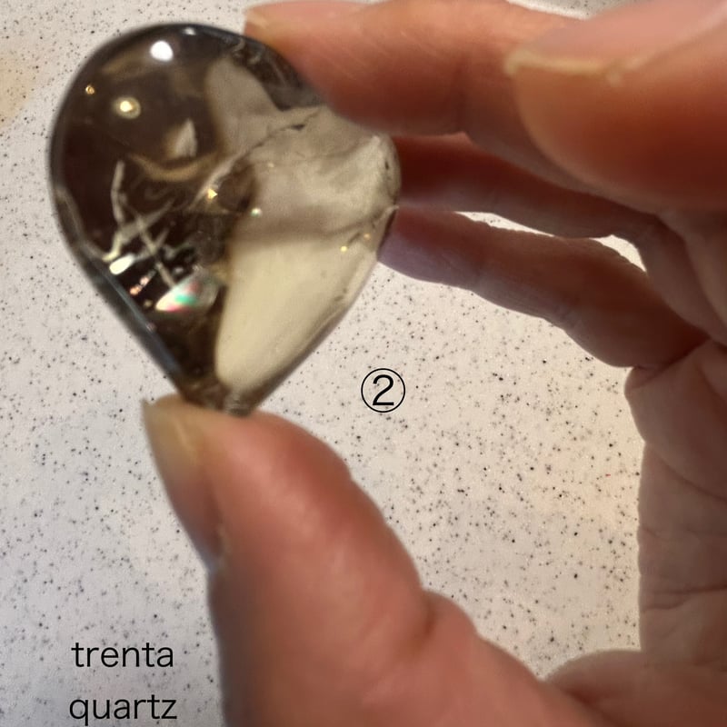 虹入り スモーキーシトリン ハート | trenta quartz