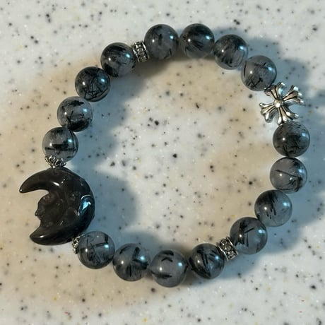 ＊ron＊様 ブレス２点 幸運体質特集(*˘︶˘*).。:*♡シルバーオプシディ シルバーオブシディアンブレスレット - 埼玉県吉川市の天然石専門店