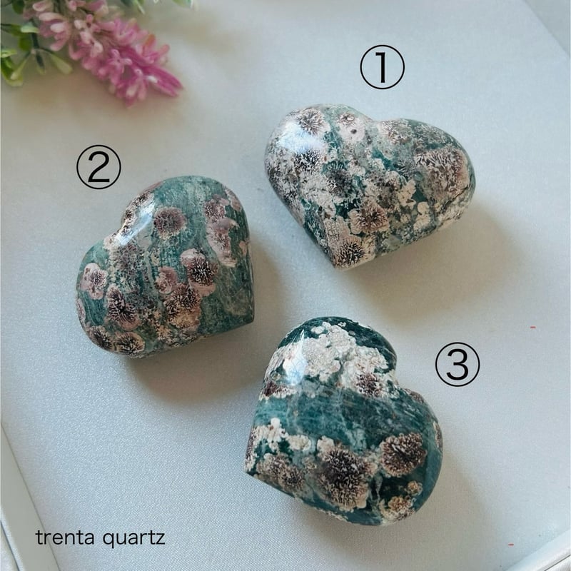 フラワージャスパー 希少】 グリーン フラワー ジャスパー | trenta quartz