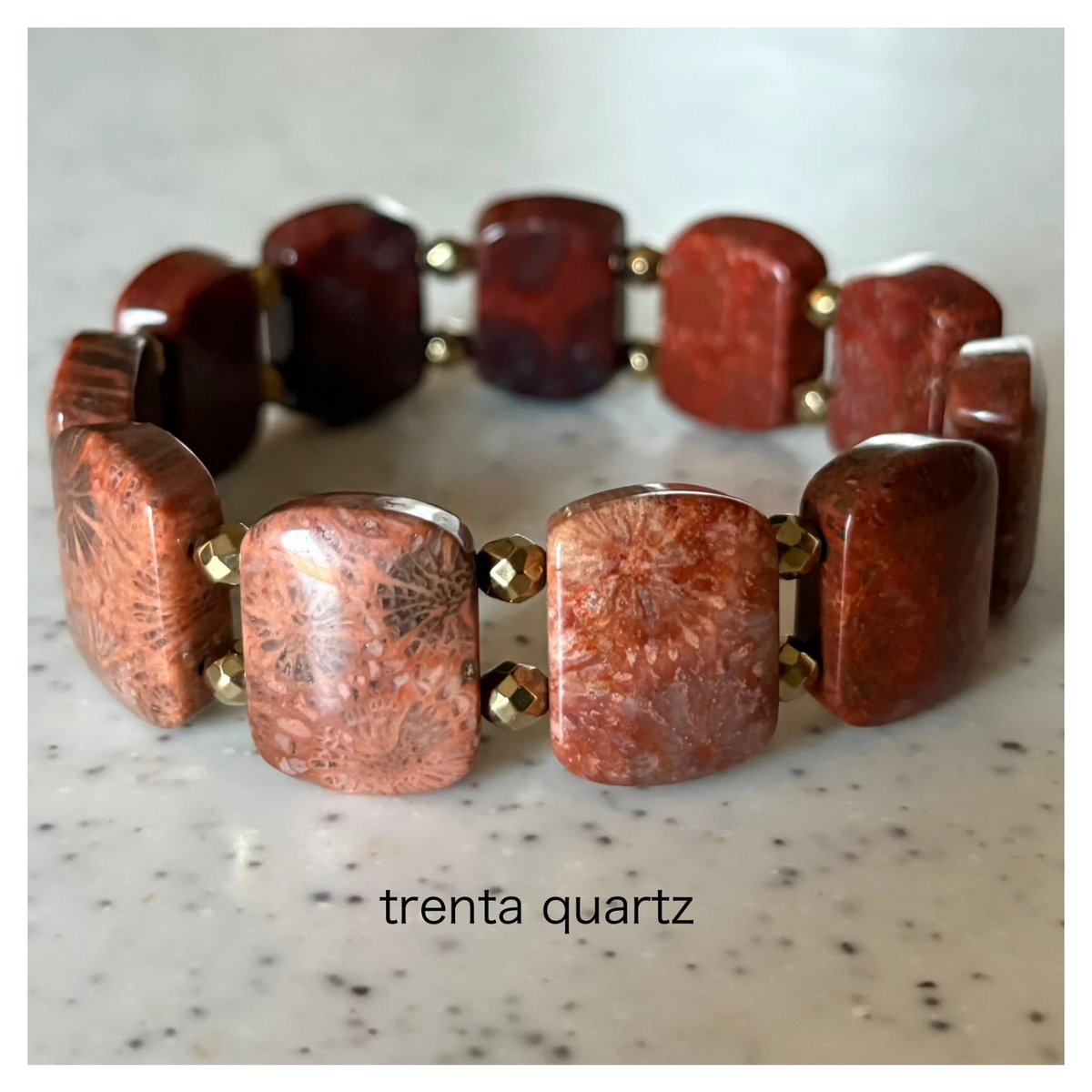 フォッシルコーラル バングル | trenta quartz