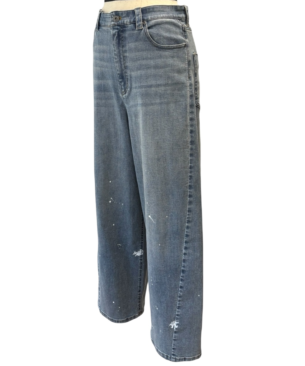 ayaneペイント加工バレルレッグデニムパンツ ペイント加工バレルレッグデニムパンツ ayane WINTER 875815 | コレット