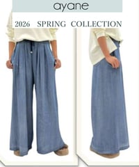 タック ワイドパンツ シアーデニム　ayane 2026  COLLECTION 　816304
