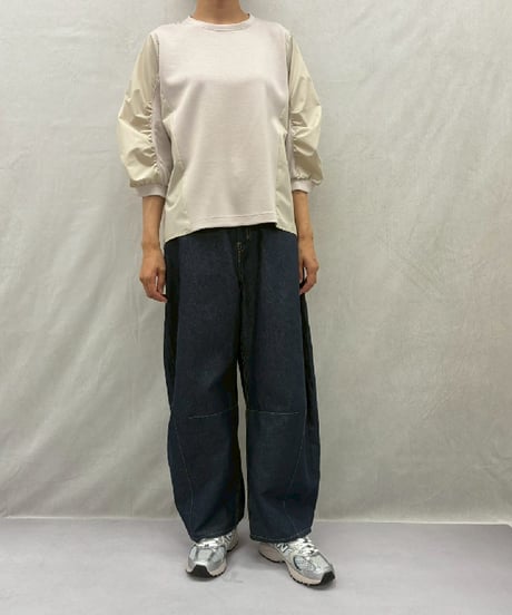 お誕生日限定セール　異素材ダンボールギャザープルオーバー　21267474　 ATELIER SIX