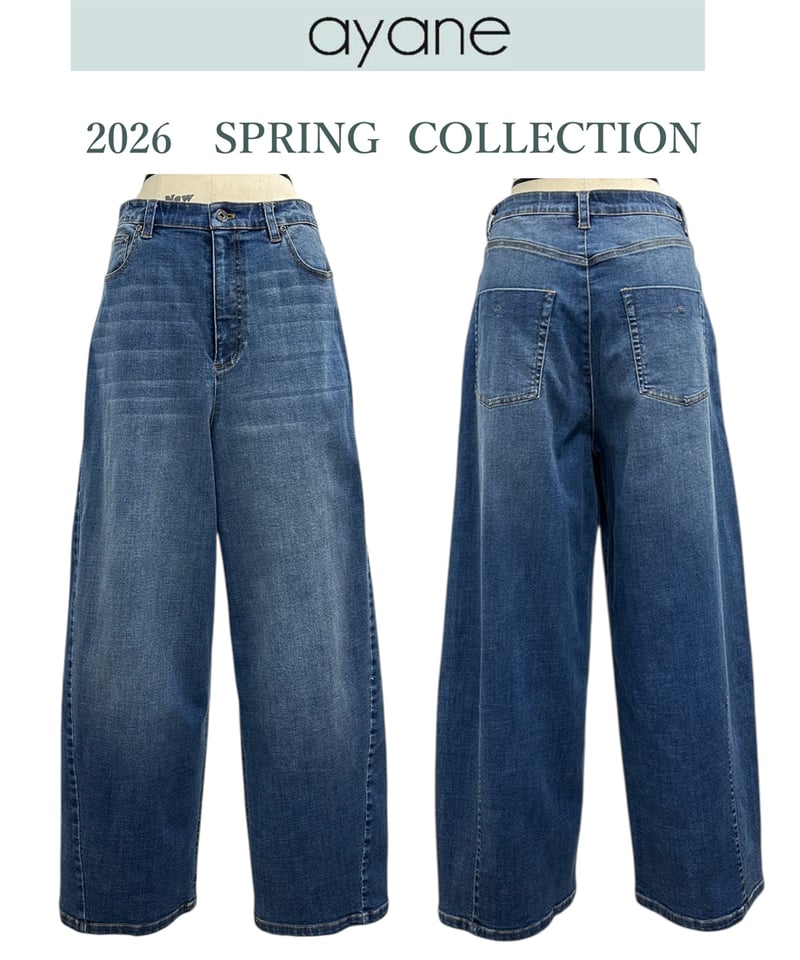 デニム バレルレッグパンツ ayane 2026 Spring collection 8163