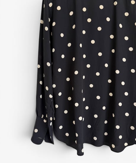 S/S 2020 SAINT LAURENT PARIS POLKA DOT SILK SHIRT［38］
