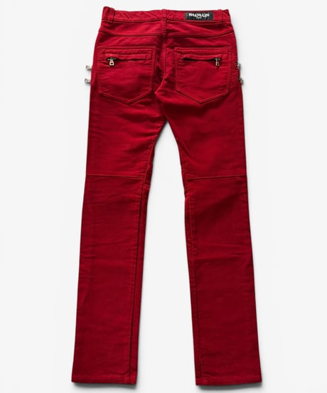A/W 2012 BALMAIN HOMME 6-ZIP MOLESKIN 3D PANTS［29］